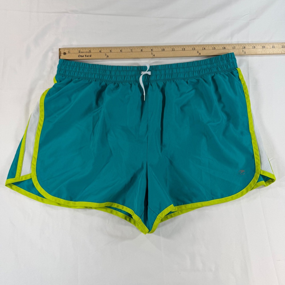 Energy Zone Performance Womens XL Teal Neon Green Running Shorts Mesh Liner 3in‎ - Picture 7 of 9